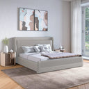 Sculpted Panel Upholstered Bed