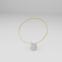 Elegant Marble and Brass Ring Sculpture