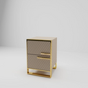 Quilted Gold Frame Nightstand