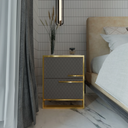 Quilted Gold Frame Nightstand