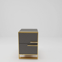 Quilted Gold Frame Nightstand