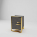 Quilted Gold Frame Nightstand