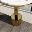 Modern Ceramic and Gold Side Table