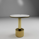 Modern Ceramic and Gold Side Table