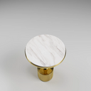 Modern Ceramic and Gold Side Table