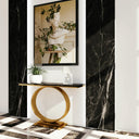 Celeste Black Marble Console Table