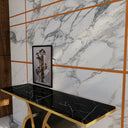 Harmony Black Marble Console Table