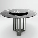 Obsidian Round Marble Dining Table