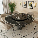 Obsidian Round Marble Dining Table