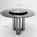 Obsidian Round Marble Dining Table