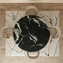 Obsidian Round Marble Dining Table