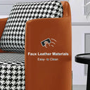 Modern Houndstooth Accent Chair with Bold Armrest