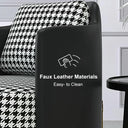 Modern Houndstooth Accent Chair with Bold Armrest