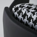 Modern Houndstooth Accent Chair with Bold Armrest