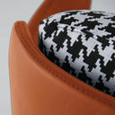 Modern Houndstooth Accent Chair with Bold Armrest