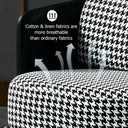 Modern Houndstooth Accent Chair with Bold Armrest