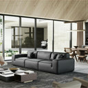 Elite Contemporary Leather Sofa