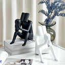 Modern Thinker Bookend Sculptures