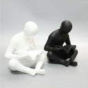 Minimalist Reading Sculptures - Black and White Decorative Set