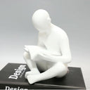 Minimalist Reading Sculptures - Black and White Decorative Set