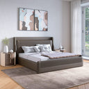 Sculpted Panel Upholstered Bed