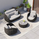 Braided 4-Piece Outdoor Lounge Set