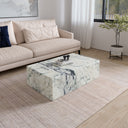 Luxe Rectangular Marble Coffee Table