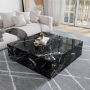 Luxurious Modern Black Marble Coffee Table