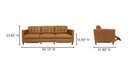 Bridgers Power Recliner Sofa Tan Leather