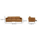 Bridgers Power Recliner Sofa Tan Leather