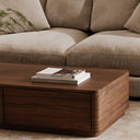 Round Off Coffee Table Walnut Brown